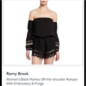 Ramy Brook black Marcos Romper Size small NWTS